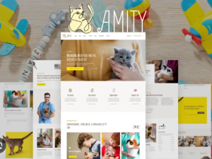 Amity Animal Hospital and Veterinarian Elementor Template Kit