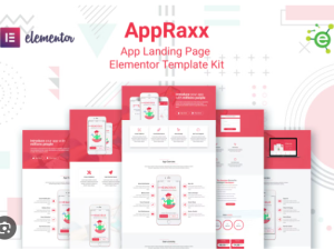 AppRaxx - App Landing Page Elementor Template Kit