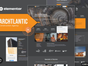 Archtlantic - Construction Agency Elementor Template Kit