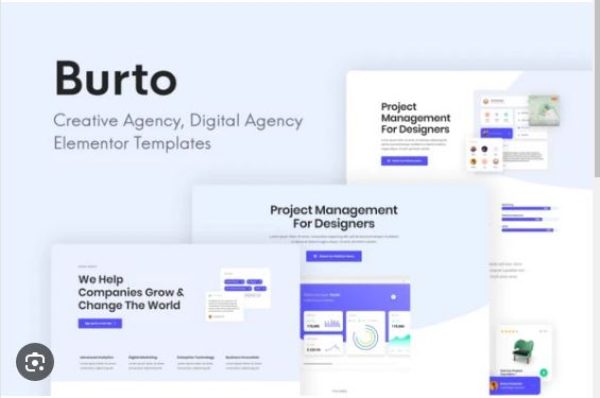 Burto - Saas & Digital Agency Elementor Template Kit