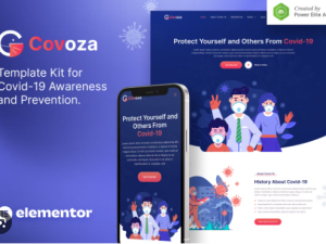 Covoza – Covid-19 Awareness & Prevention Elementor Template Kit