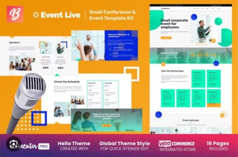 EVENTLIVE - SMALL CONFERENCE & EVENT TEMPLATE KIT