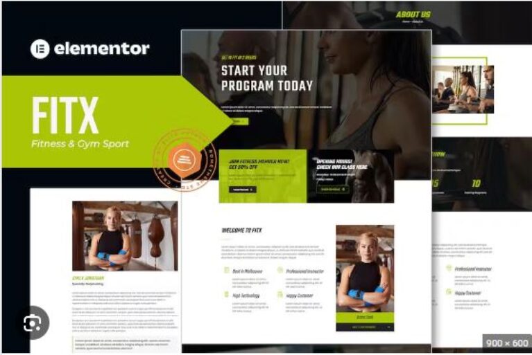 Fitx - Fitness & Gym Elementor Template Kit
