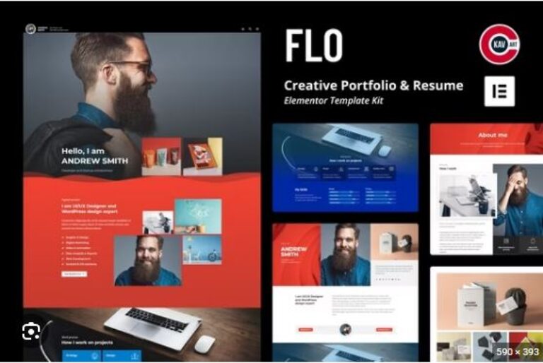 FLO - Creative Portfolio & Resume Template Kit