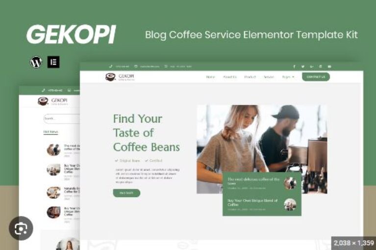 Gekopi - Coffee Shop Blog Elementor Template Kit