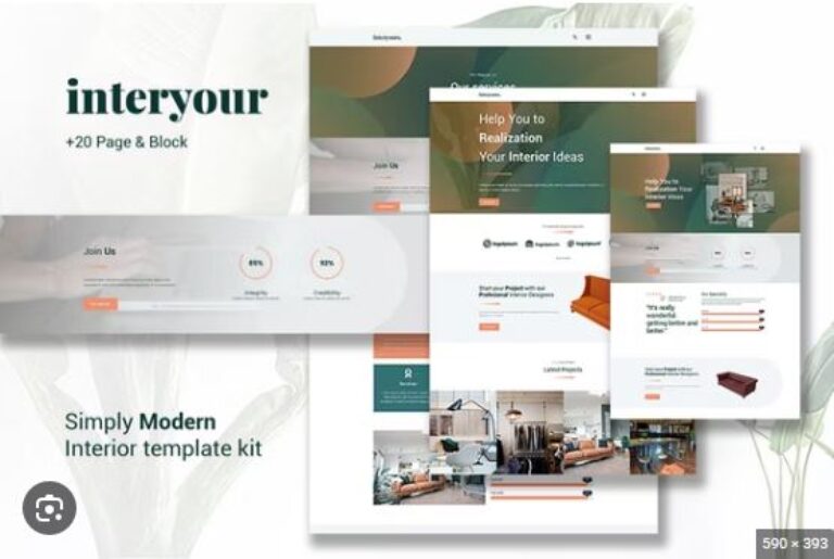 Interyours - Home Interior Design Elementor Template Kit