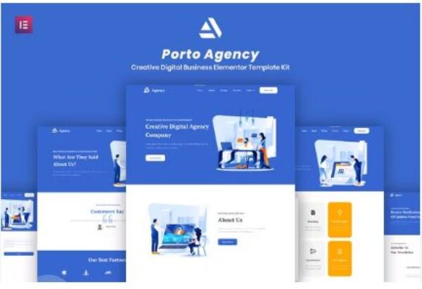 Porto Agency - Creative Digital Business Elementor Template Kit