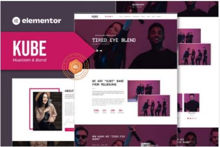 Kube - Music Elementor Template Kit