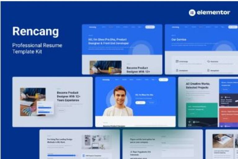 Rencang - CV & Portfolio Elementor Template Kit