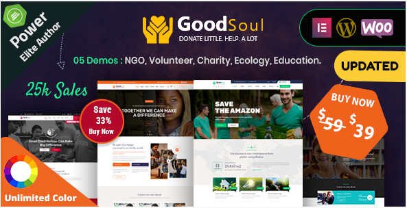 GoodSoul - Charity & Fundraising Template